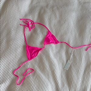 Frankie's Bikinis Pink Triangle Bikini Top